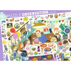 Puzzle observation 54 pièces - La fête d'anniversaire - Djeco