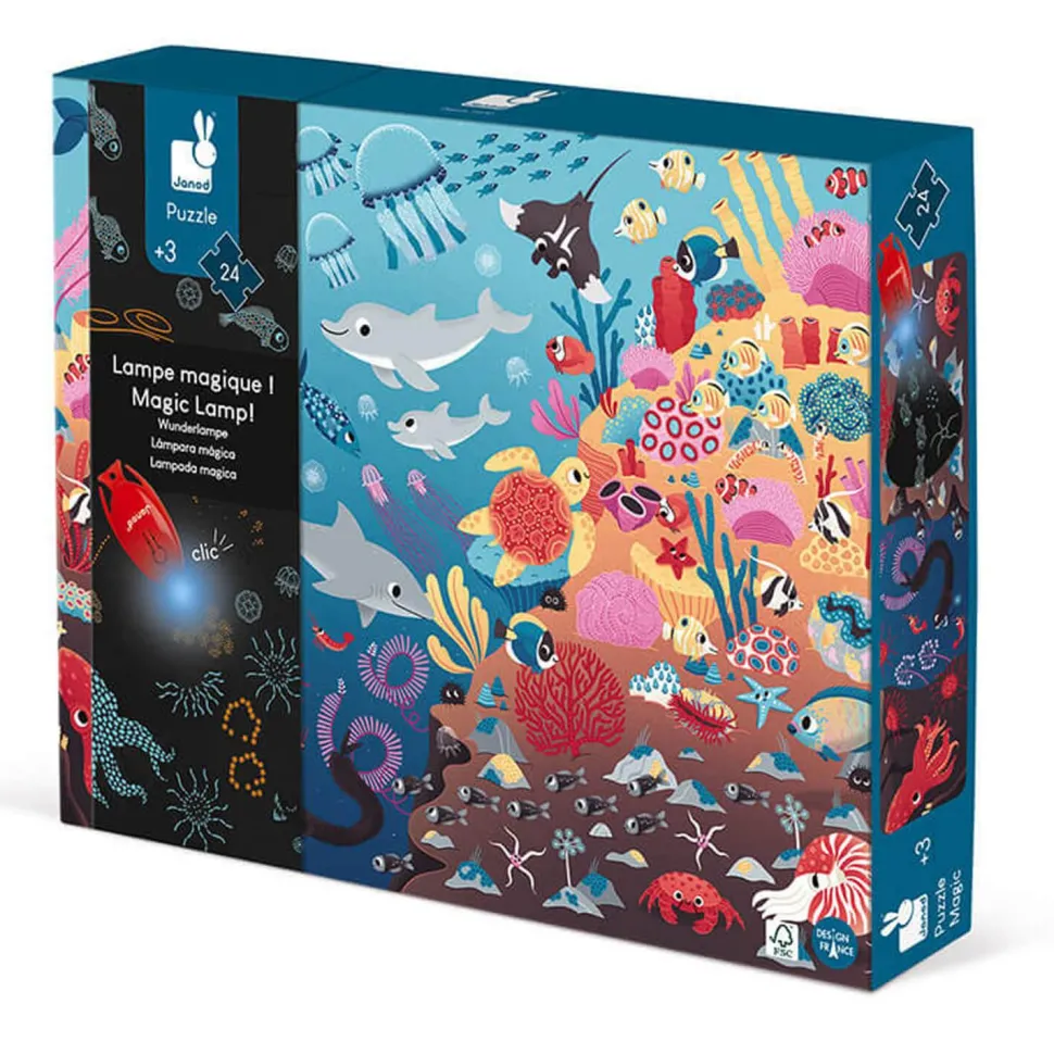 Puzzle phosphorescent 24 pièces : Puzzle magique : L'océan - Janod