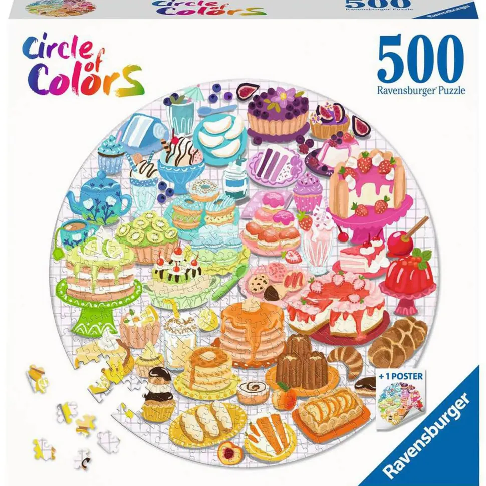 Puzzle Rond 500 pièces : Circle Of Colors : Desserts - Ravensburger