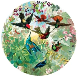 Puzzle rond 500 pièces : Colibris - Eeboo