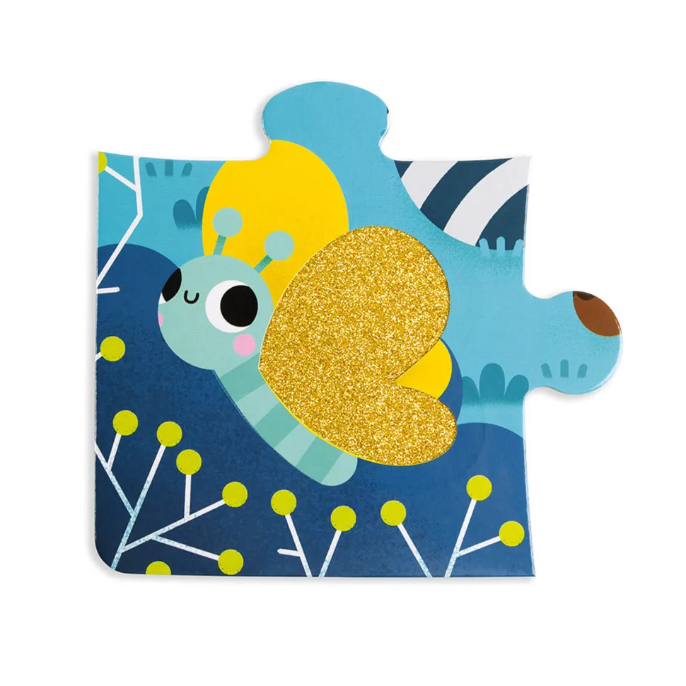 Puzzle tactile 20 pièces : Les animaux de la forêt - Janod