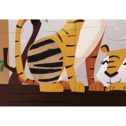 Puzzle tactile 20 pièces : Une journée au zoo - Janod