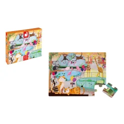 Puzzle tactile 20 pièces : Une journée au zoo - Janod