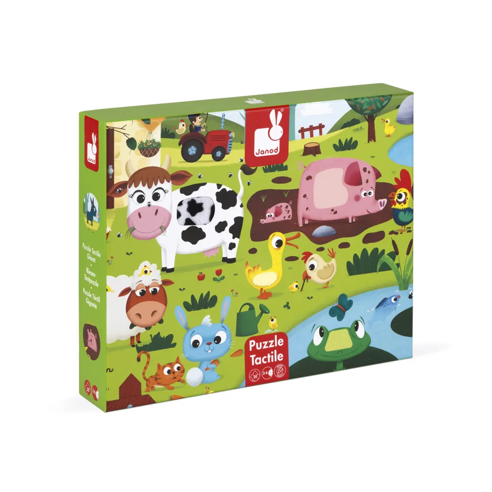 Puzzle tactile géant : La ferme - Janod