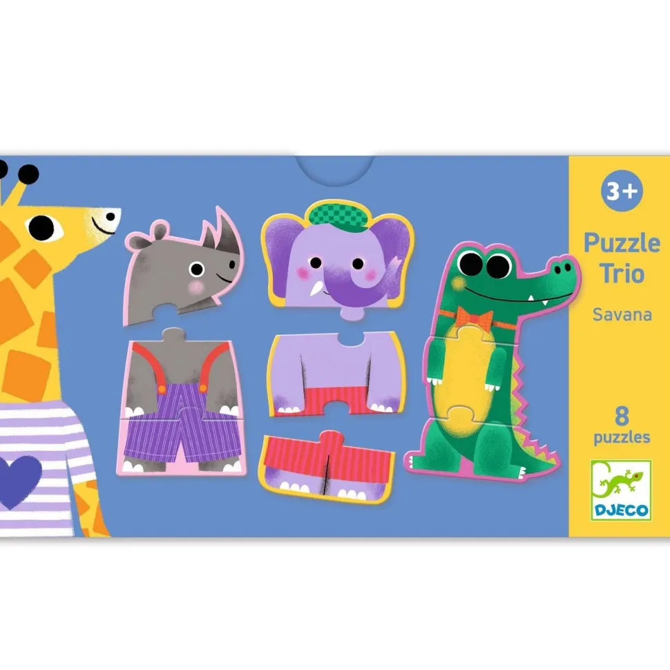Puzzle Trio - Savana - jeux éducatifs - Djeco