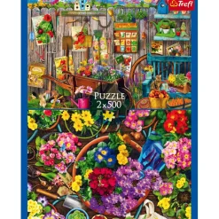 Puzzle 2x500 pièces : Les travaux du jardin - Trefl