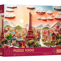 Puzzles 1000 pièces : 40e anniversaire - Paper Art 3D : Paris - Trefl