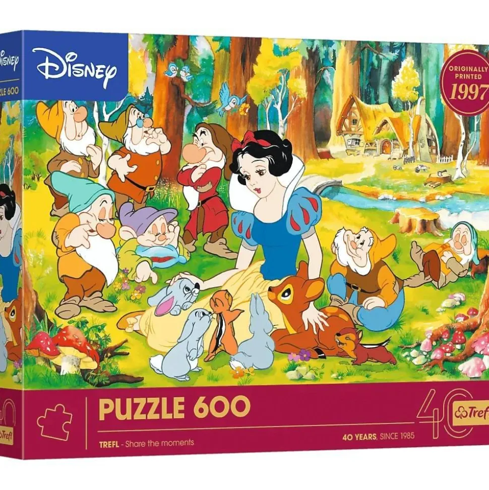 Puzzles 600 pièces : 40e anniversaire - Blanche-Neige / Disney Blanche-Neige et les Sept Nains - Trefl