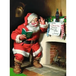 Puzzles 1000 pièces : Père Noël au coin du feu / Coca-Cola - Trefl