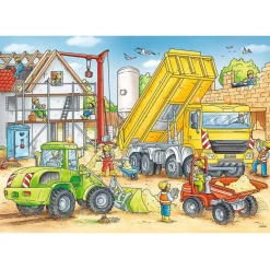Puzzles 2 x 24 pièces : Beaucoup de travail sur le chantier - Ravensburger