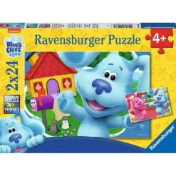 Puzzles 2 x 24 pièces : Blue et ses amis : Les amis Blue et Magenta - Ravensburger