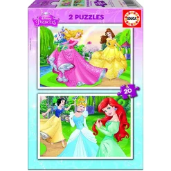 Puzzles 2 x 20 pièces : Disney Princesses - Educa
