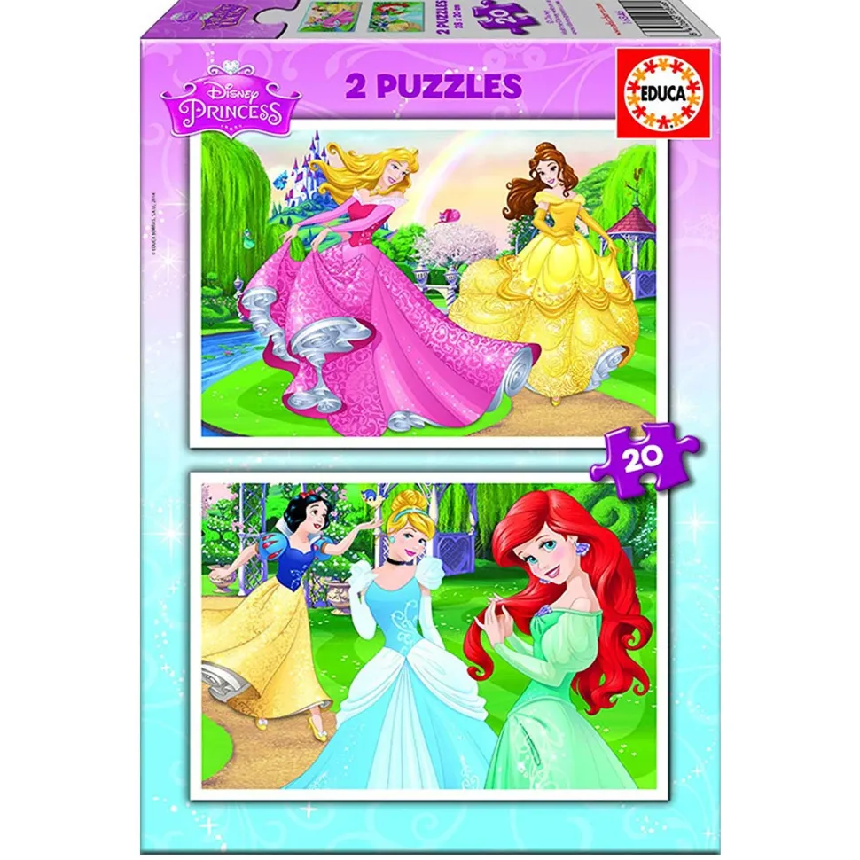 Puzzles 2 x 20 pièces : Disney Princesses - Educa