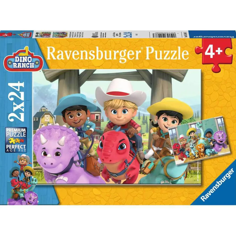 Puzzles 2 x 24 pièces : Les amis du Dino Ranch - Ravensburger