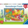 Puzzles 2 x 24 pièces : Les petits fruits et légumes - Ravensburger