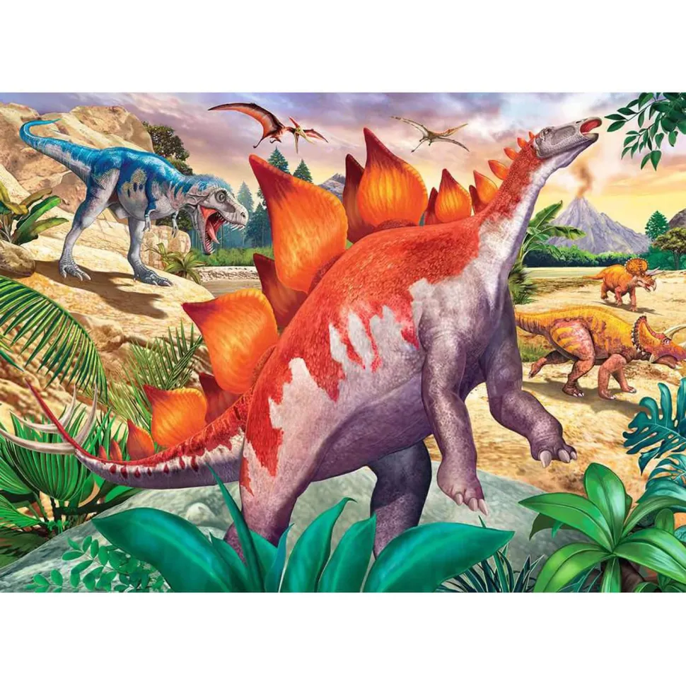 Puzzles 2 x 24 pièces : Mammouths et dinosaures - Ravensburger