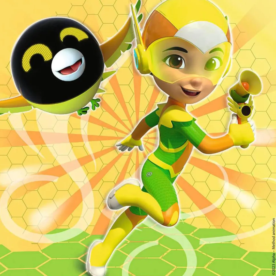 Puzzles 3 x 49 pièces : Matt, Jia et Emma, Petronix Defenders - Ravensburger