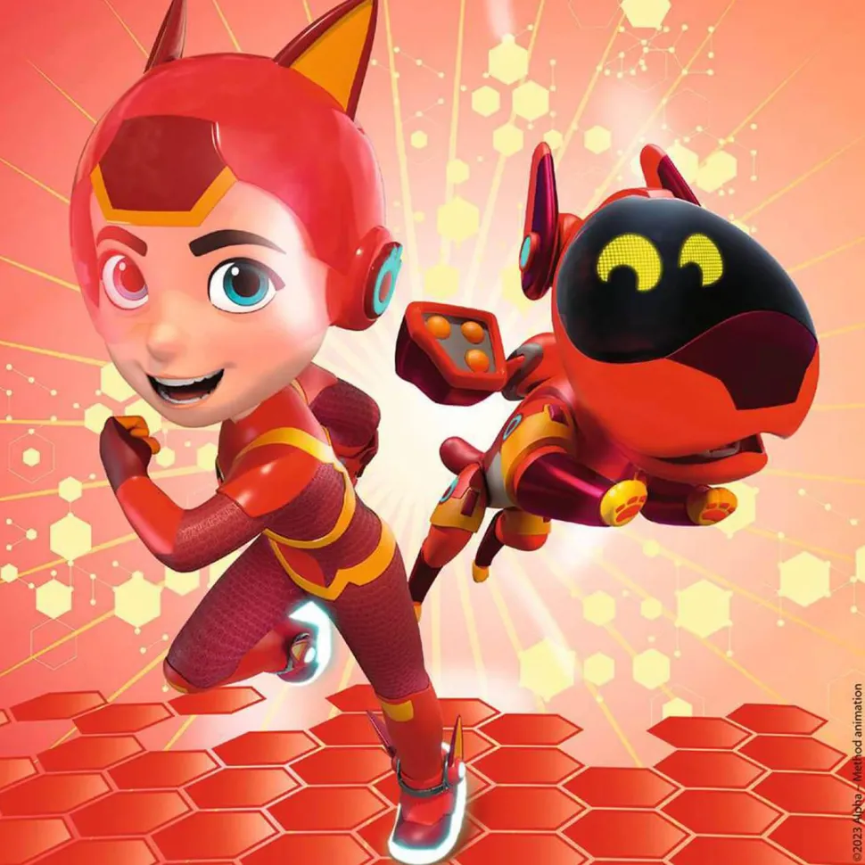 Puzzles 3 x 49 pièces : Matt, Jia et Emma, Petronix Defenders - Ravensburger