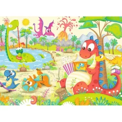 Puzzles 2 x 12 pièces : Mes dinos préférés - Ravensburger