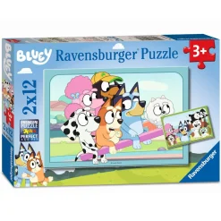 Puzzles 2 x 12 pièces : S'amuser avec Bluey - Ravensburger