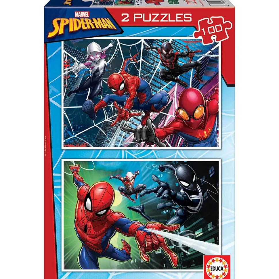 Puzzles 2 x 100 pièces : Spiderman - Educa