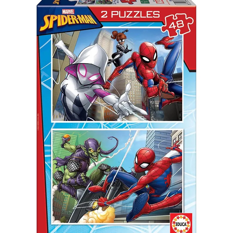 Puzzles 2 x 48 pièces : Spiderman - Educa