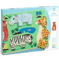 PUZZLES BOIS : Coucou Tigre - 12 pcs - Djeco