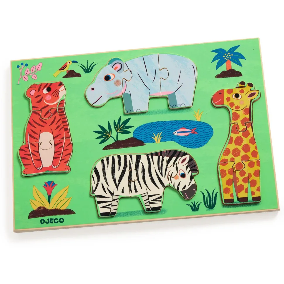 PUZZLES BOIS : Coucou Tigre - 12 pcs - Djeco