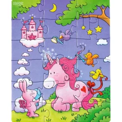 Puzzles de 12 à 18 pièces : 3 puzzles : Licornes dans les nuages - Haba