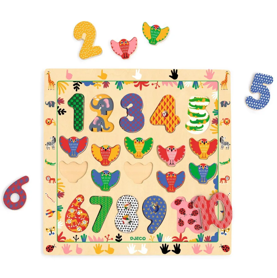 PUZZLES EDUCATIFS BOIS : 1 - 10 - Djeco