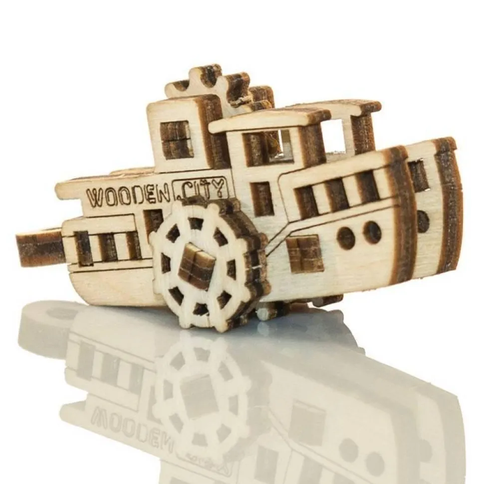 Puzzles en bois 3D : Porte-clés Navires - Wooden City