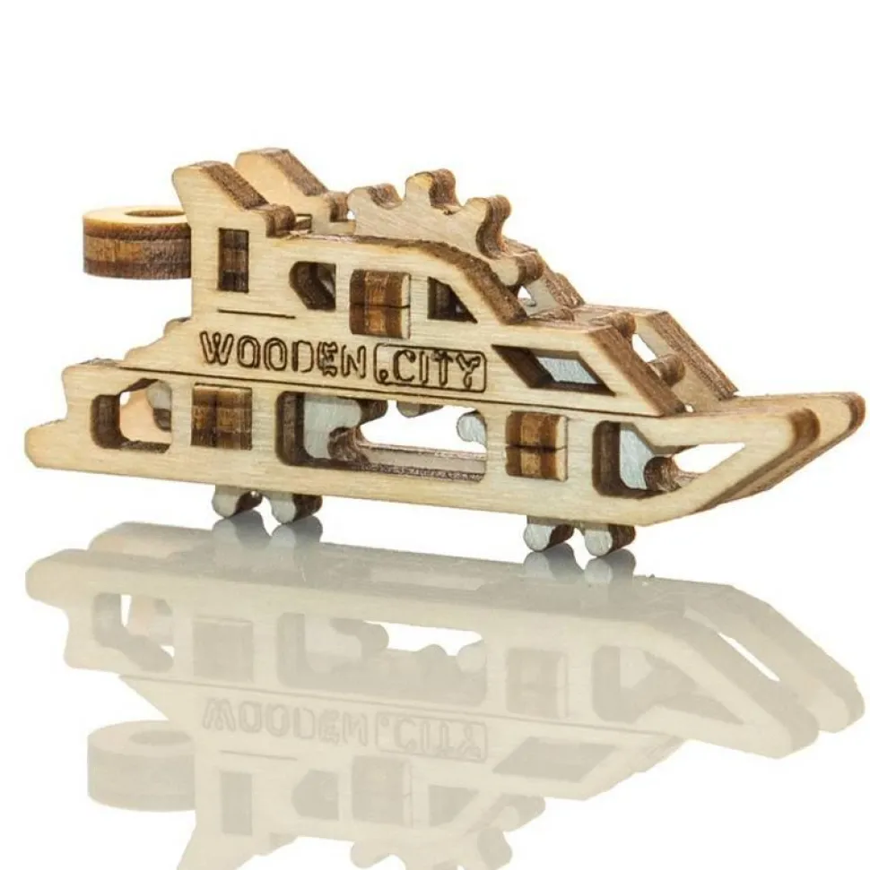 Puzzles en bois 3D : Porte-clés Navires - Wooden City