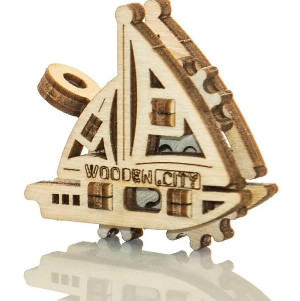 Puzzles en bois 3D : Porte-clés Navires - Wooden City