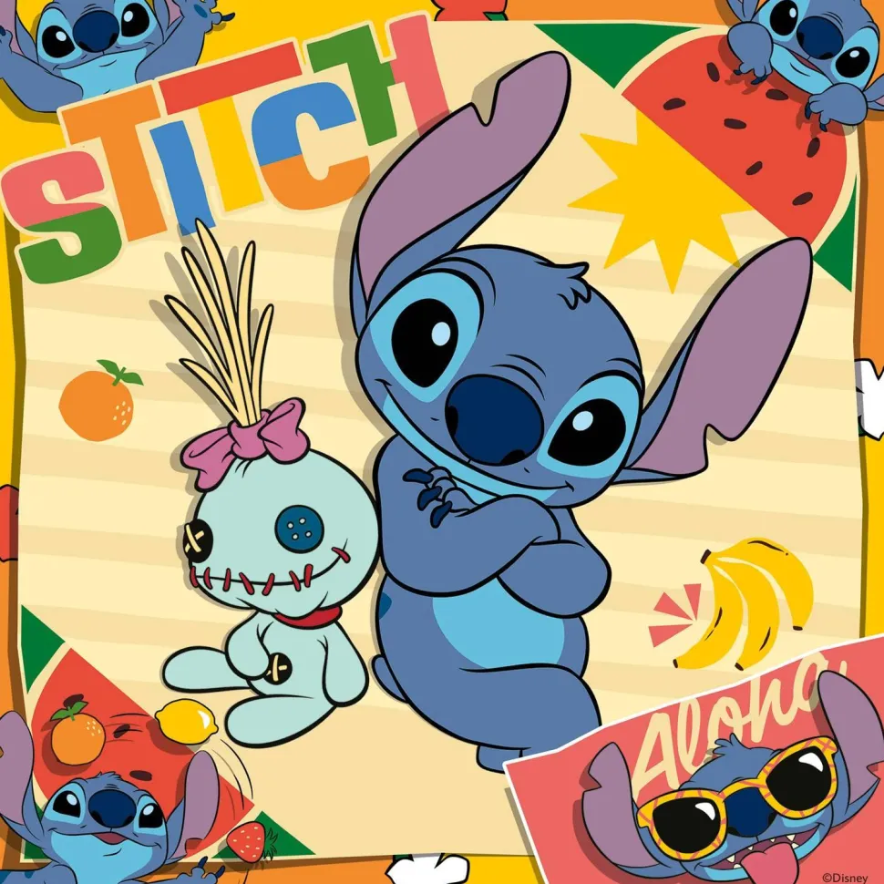 Puzzles 3x49 pièces : Aloha ! -Disney Stitch - Ravensburger