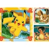 Puzzles 3x49 pièces : Pikachu, Dracaufeu et Evoli - Ravensburger