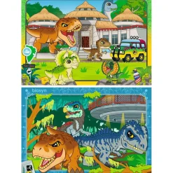 Puzzles 2x24 pièces - Vivre en terre sauvage / Jurassic World Explorers - Ravensburger