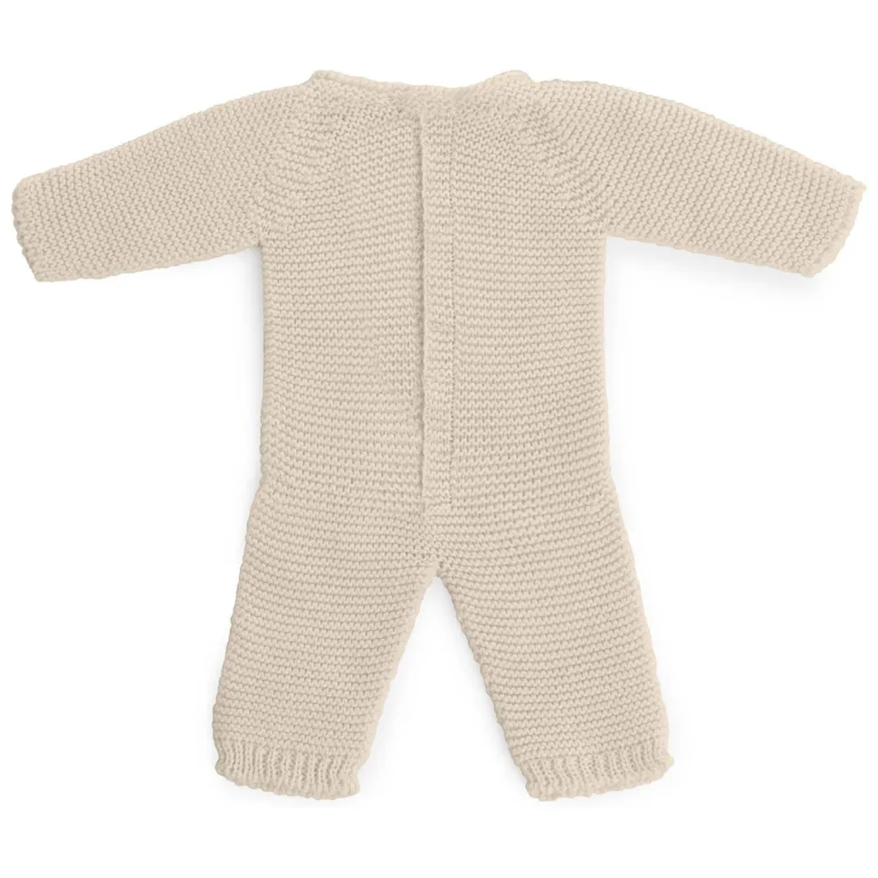 Pyjama en tricot couleur lin pour poupées de 38cm - Miniland