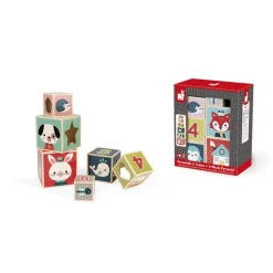 Pyramide 6 cubes - Baby Forest - Janod