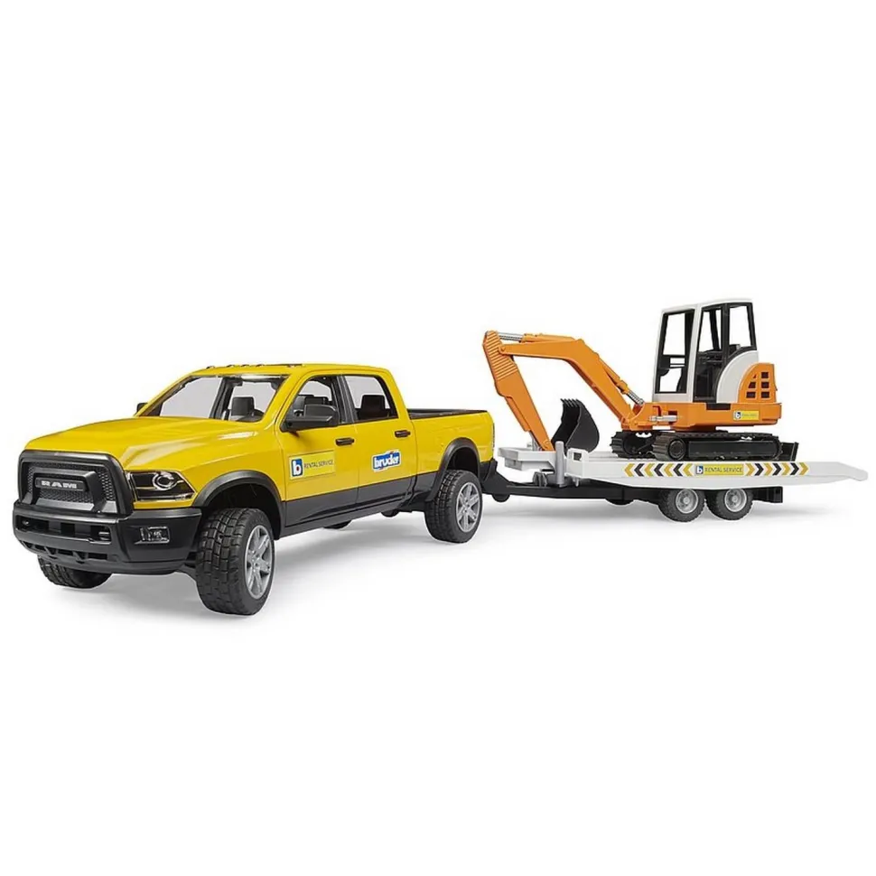 RAM Rental Service avec mini-pelleteuse - Bruder