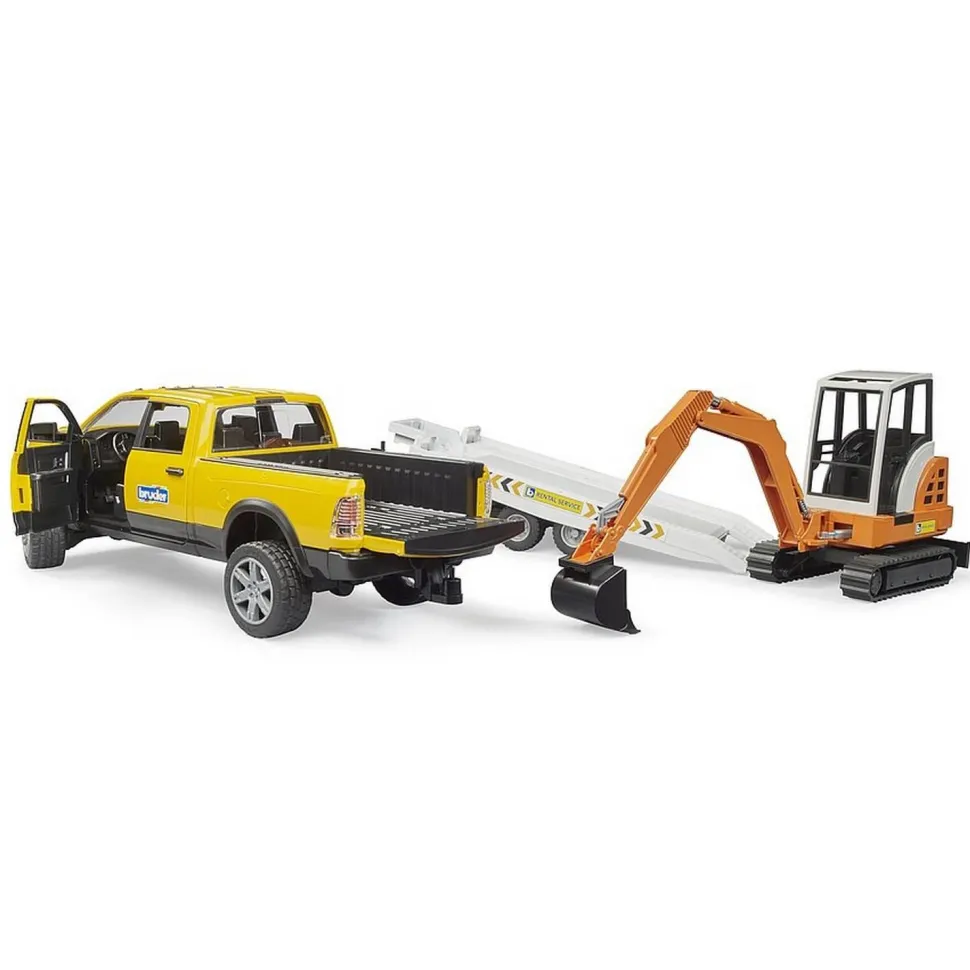 RAM Rental Service avec mini-pelleteuse - Bruder