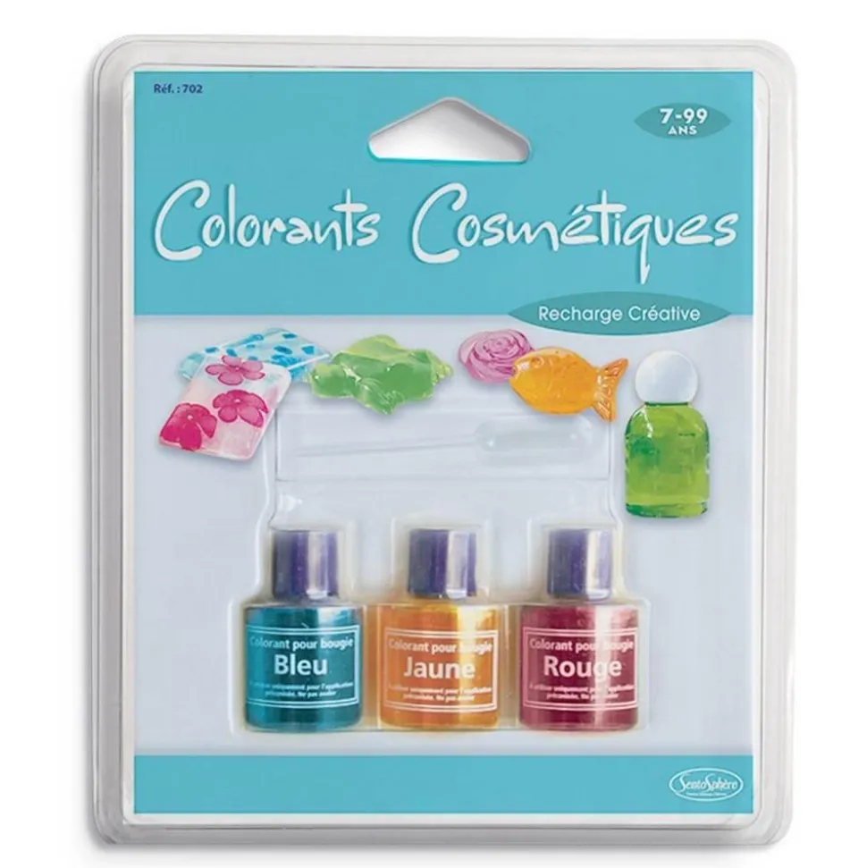 Recharge : 3 colorants cosmétiques pour savons et bains moussants - Sentosphère