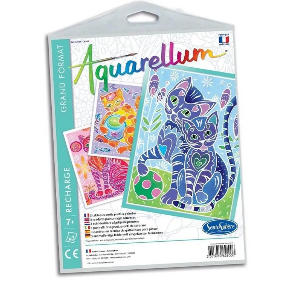 Recharge Aquarellum Chats - Sentosphère