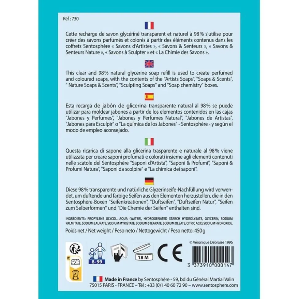 Recharge savon glycériné 450 gr - Sentosphère
