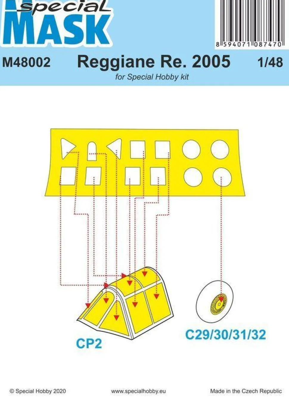 Reggiane Re.2005 Mask - 1:48e - Special Hobby - Special Hobby