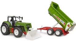 Roadmax tracteur avec chargeur avant et remorque basculante - Bruder
