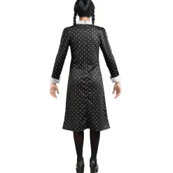 Robe noire à motifs Mercredi™ - Fille - RueDeLaFete