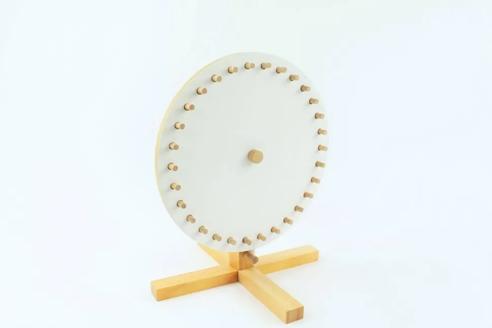 Roue de la chance diam. 30 cm + 5 cartons blancs pr prénoms - Eduplay