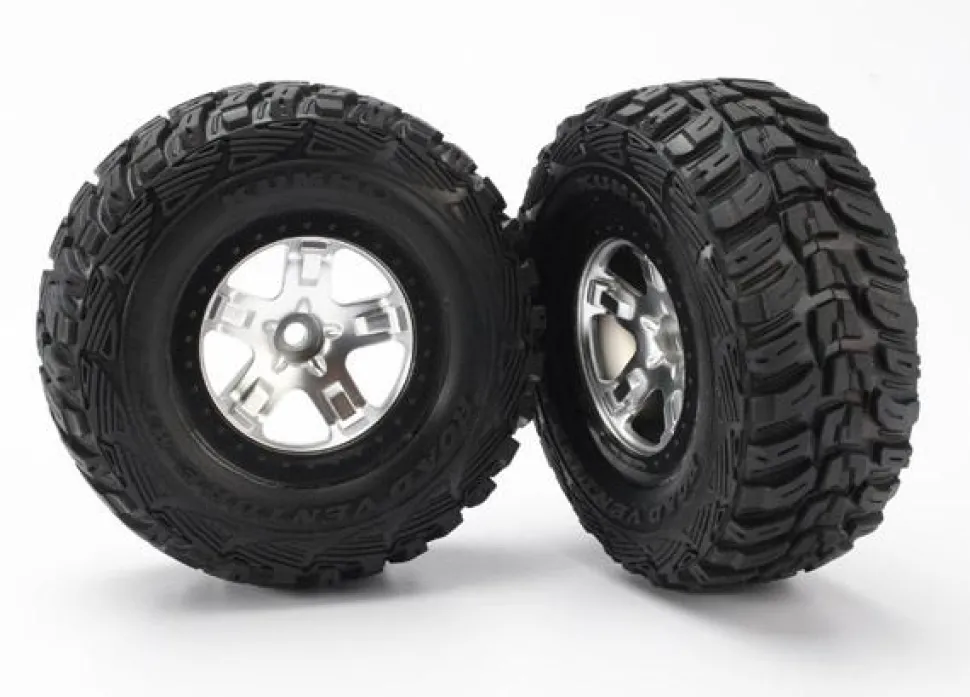 Roues Avant Montees Collees Kumho Pour 4X2 Uniquement (2) - Traxxas