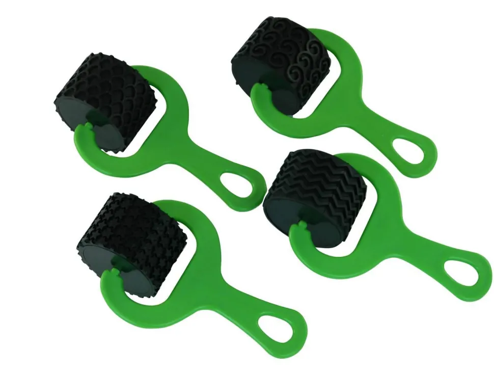 Rouleaux de structure de peinture et de modelage Set de 4 n°3 - Eduplay