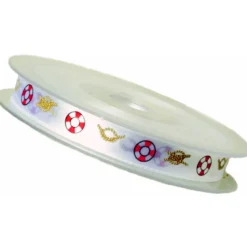 Ruban satin 25m imprimé Marin coloré - RueDeLaFete